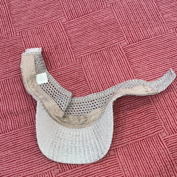 Stylish Tan sparkly gold tone Visor Cap - Picture 3 of 11